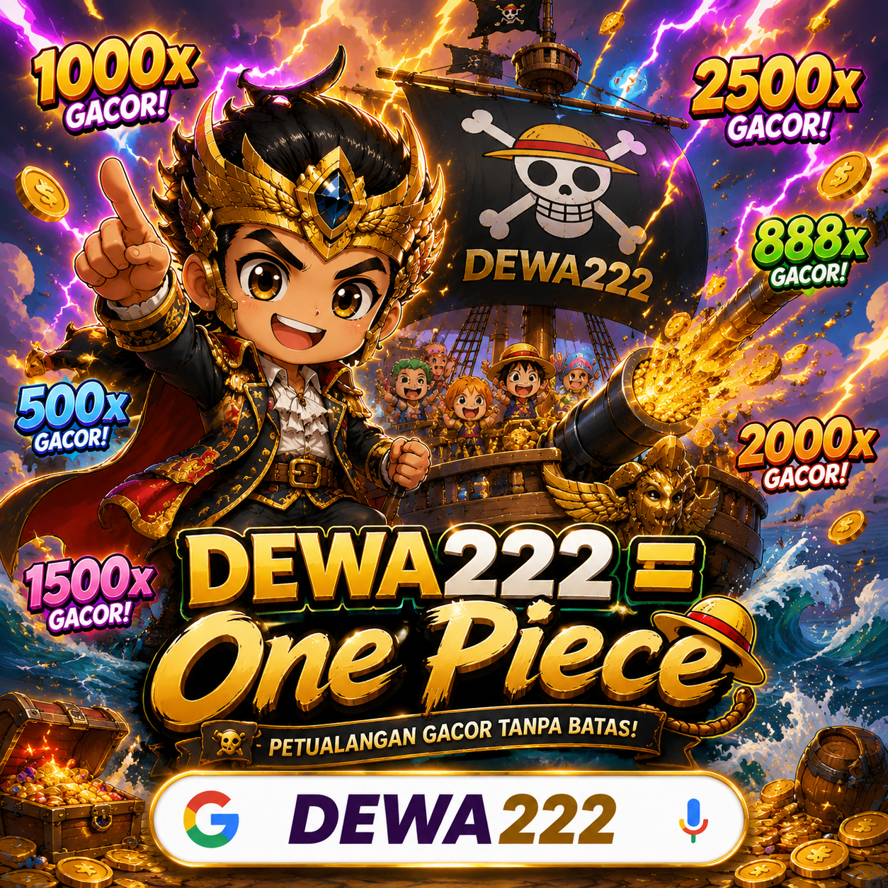 DEWA222: Login Situs Link Hoki Hari Ini Gampang Menang Versi ONE PIECE in Medan